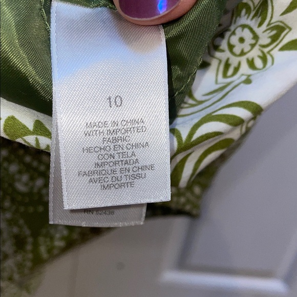 Liz Claiborne Green Patterned Midi Dress - Picture 6 of 10